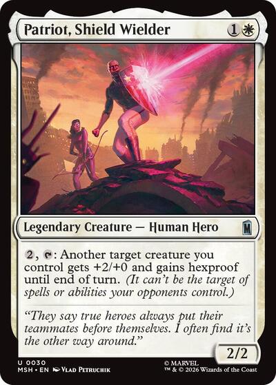 Patriot, Shield Wielder Marvel Super Heroes MSH #30 (Uncommon) Magic: The Gathering: