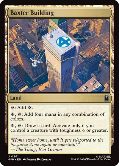 Baxter Building MSH #261 (Near Mint Uncommon) Magic: The Gathering: Marvel Super Heroes