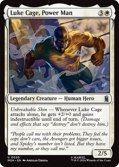 Luke Cage, Power Man MSH #20 (Near Mint Uncommon) Magic: The Gathering: Marvel Super Heroes