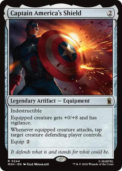 Captain America's Shield MSH #244 (Near Mint Rare) Magic: The Gathering: Marvel Super Heroes