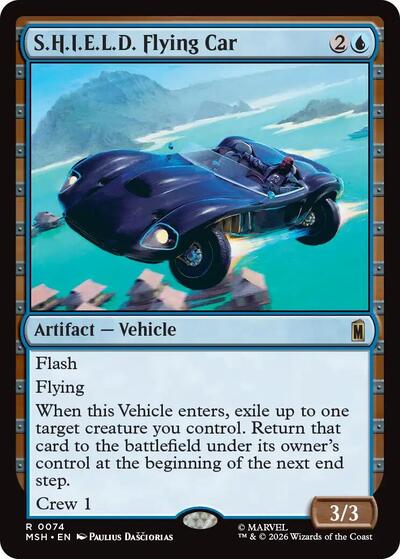 SHIELD Flying Car MSH #74 (Near Mint Rare) Magic: The Gathering: Marvel Super Heroes