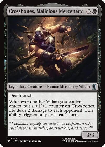 Crossbones, Malicious Mercenary MSH #91 (Near Mint Uncommon) Magic: The Gathering: Marvel Super Heroes