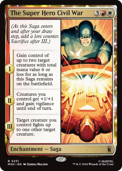 The Super Hero Civil War MSH #231 (Near Mint Rare) Magic: The Gathering: Marvel Super Heroes
