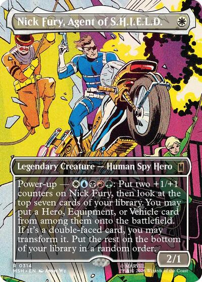 Nick Fury, Agent of S.H.I.E.L.D. (Borderless) (0314) MSH #314 (Near Mint Rare) Magic: The Gathering: Marvel Super Heroes