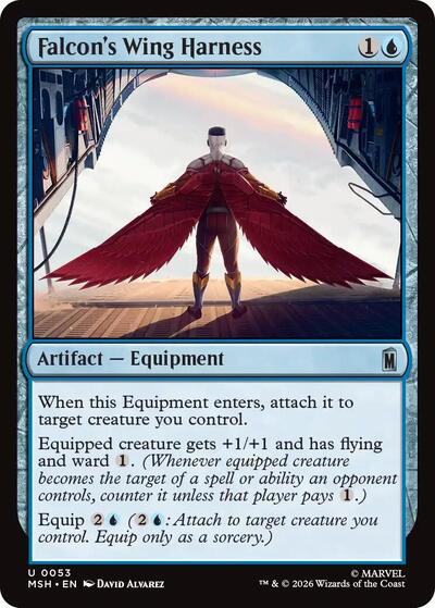 Falcon's Wing Harness Marvel Super Heroes MSH #53 (Uncommon) Magic: The Gathering: