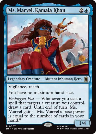 Ms Marvel Kamala Khan MSH #67 (Near Mint Rare) Magic: The Gathering: Marvel Super Heroes