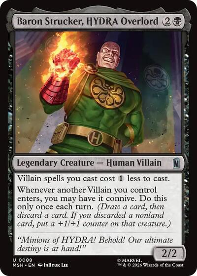 Baron Strucker, HYDRA Overlord MSH #88 (Near Mint Uncommon) Magic: The Gathering: Marvel Super Heroes