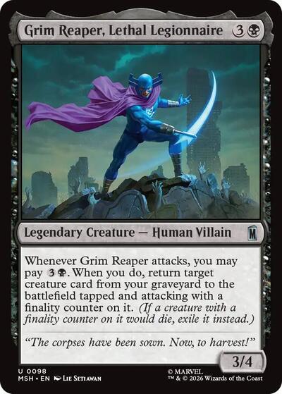 Grim Reaper, Lethal Legionnaire Marvel Super Heroes MSH #98 (Uncommon) Magic: The Gathering:
