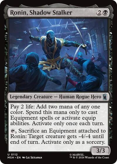 Ronin, Shadow Stalker Marvel Super Heroes MSH #112 (Uncommon) Magic: The Gathering:
