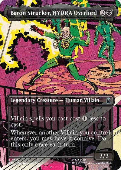 Baron Strucker HYDRA Overlord Borderless MSH #315 (Near Mint Uncommon) Magic: The Gathering: Marvel Super Heroes