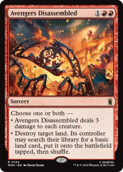 Avengers Disassembled MSH #124 (Near Mint Rare) Magic: The Gathering: Marvel Super Heroes