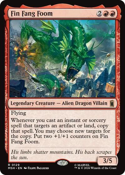 Fin Fang Foom MSH #129 (Near Mint Rare) Magic: The Gathering: Marvel Super Heroes