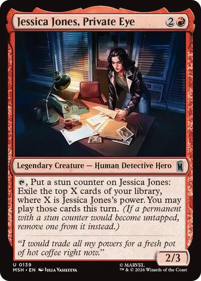 Jessica Jones, Private Eye MSH #139 (Near Mint Uncommon) Magic: The Gathering: Marvel Super Heroes