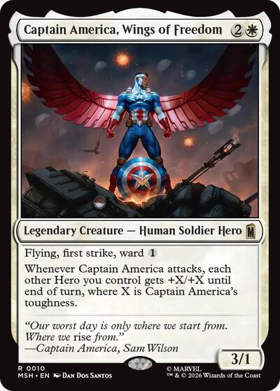 Captain America Wings of Freedom MSH #10 (Near Mint Rare) Magic: The Gathering: Marvel Super Heroes