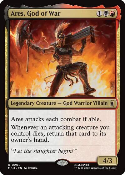 Ares, God of War Marvel Super Heroes MSH #202 (Rare) Magic: The Gathering:
