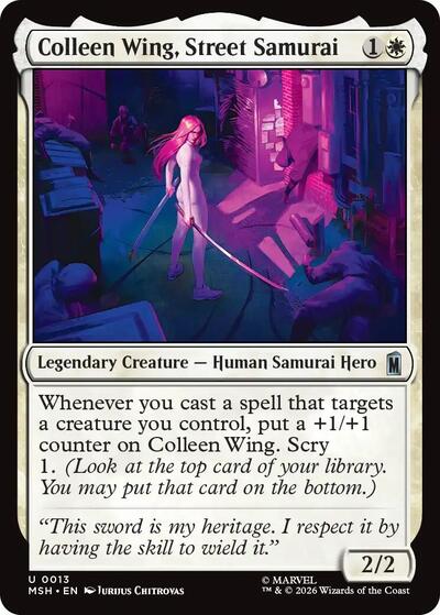 Colleen Wing, Street Samurai Marvel Super Heroes MSH #13 (Uncommon) Magic: The Gathering: