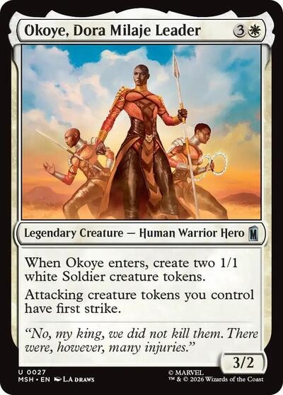 Okoye, Dora Milaje Leader Marvel Super Heroes MSH #27 (Uncommon) Magic: The Gathering:
