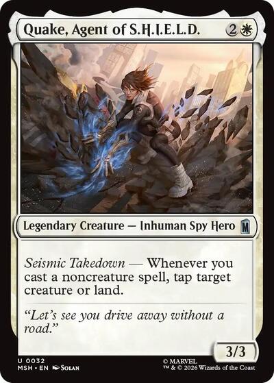 Quake, Agent of S.H.I.E.L.D. Marvel Super Heroes MSH #32 (Uncommon) Magic: The Gathering: