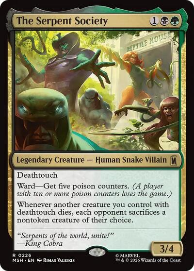 The Serpent Society MSH #226 (Near Mint Rare) Magic: The Gathering: Marvel Super Heroes