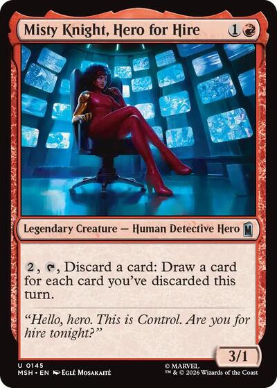 Misty Knight, Hero for Hire MSH #145 (Near Mint Uncommon) Magic: The Gathering: Marvel Super Heroes