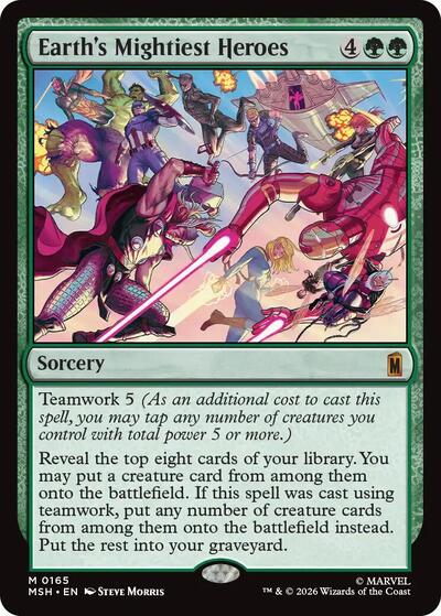 Earths Mightiest Heroes MSH #165 (Near Mint Mythic Rare) Magic: The Gathering: Marvel Super Heroes