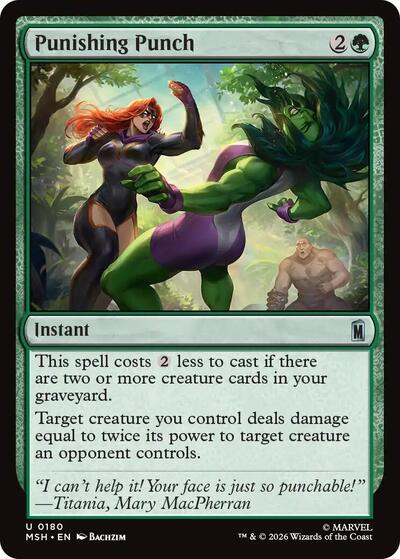 Punishing Punch MSH #180 (Near Mint Uncommon) Magic: The Gathering: Marvel Super Heroes
