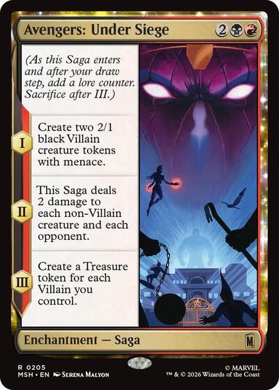 Avengers: Under Siege MSH #205 (Near Mint Rare) Magic: The Gathering: Marvel Super Heroes
