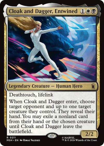 Cloak and Dagger Entwined MSH #211 (Near Mint Rare) Magic: The Gathering: Marvel Super Heroes