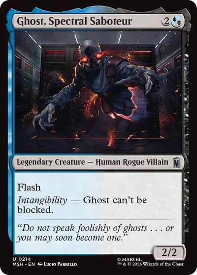 Ghost, Spectral Saboteur Marvel Super Heroes MSH #214 (Uncommon) Magic: The Gathering: