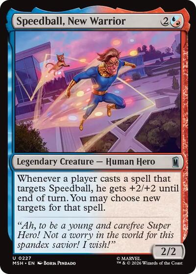 Speedball, New Warrior Marvel Super Heroes MSH #227 (Uncommon) Magic: The Gathering:
