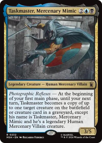 Taskmaster Mercenary Mimic MSH #232 (Near Mint Rare) Magic: The Gathering: Marvel Super Heroes