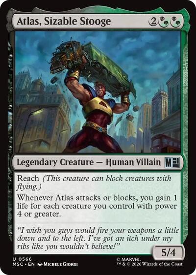 Atlas, Sizable Stooge MSC #566 (Near Mint Uncommon) Magic: The Gathering: Commander: Marvel Super Heroes