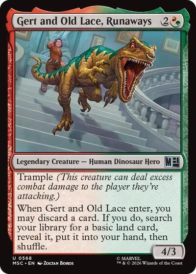 Gert and Old Lace, Runaways MSC #568 (Near Mint Uncommon) Magic: The Gathering: Commander: Marvel Super Heroes