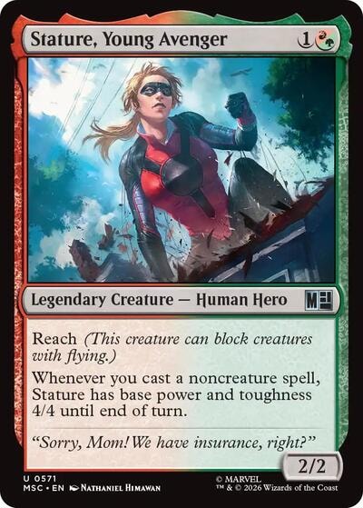 Stature, Young Avenger MSC #571 (Near Mint Uncommon) Magic: The Gathering: Commander: Marvel Super Heroes