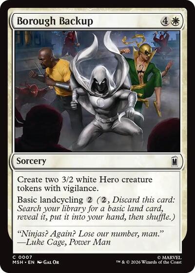 Borough Backup Marvel Super Heroes MSH #7 (Common) Magic: The Gathering: