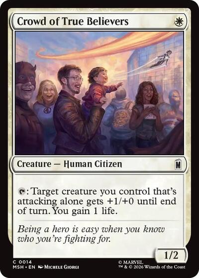 Crowd of True Believers MSH #14 (Near Mint Common) Magic: The Gathering: Marvel Super Heroes