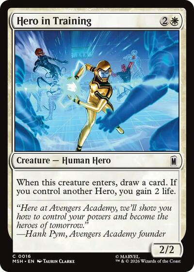 Hero in Training MSH #16 (Near Mint Common) Magic: The Gathering: Marvel Super Heroes