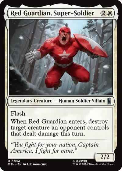 Red Guardian, Super-Soldier MSH #34 (Near Mint Uncommon) Magic: The Gathering: Marvel Super Heroes