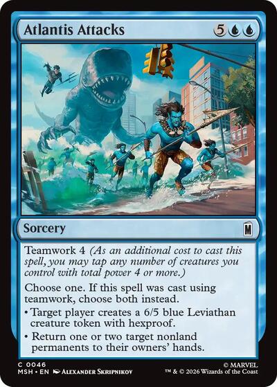 Atlantis Attacks Marvel Super Heroes MSH #46 (Common) Magic: The Gathering: