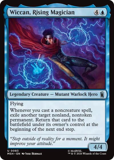 Wiccan, Rising Magician Marvel Super Heroes MSH #83 (Uncommon) Magic: The Gathering: