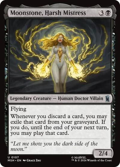 Moonstone, Harsh Mistress Marvel Super Heroes MSH #107 (Uncommon) Magic: The Gathering:
