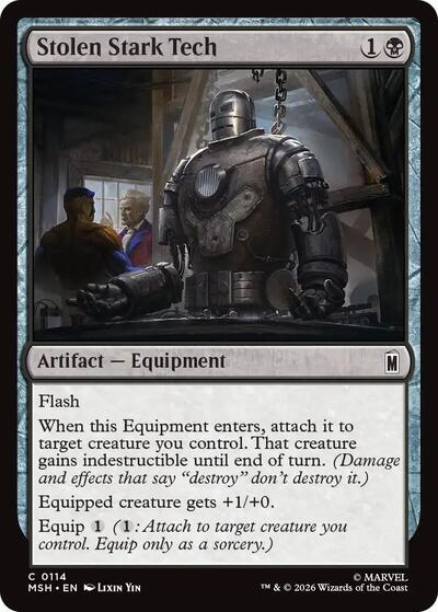 Stolen Stark Tech MSH #114 (Near Mint Common) Magic: The Gathering: Marvel Super Heroes