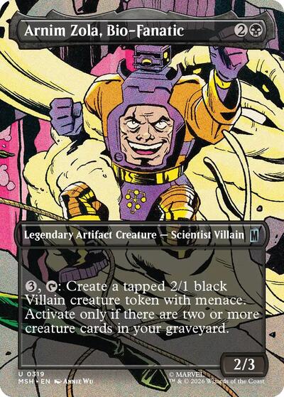 Arnim Zola, Bio-Fanatic (Borderless) MSH #319 (Near Mint Uncommon) Magic: The Gathering: Marvel Super Heroes
