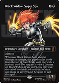 Black Widow Super Spy Borderless 0364 MSH #364 (Near Mint Mythic Rare) Magic: The Gathering: Marvel Super Heroes