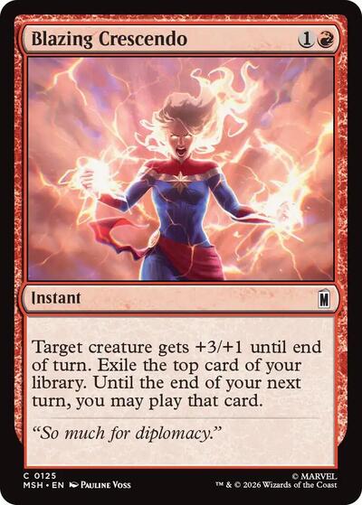 Blazing Crescendo MSH #125 (Near Mint Common) Magic: The Gathering: Marvel Super Heroes