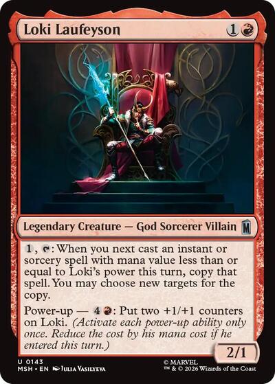 Loki Laufeyson MSH #143 (Near Mint Uncommon) Magic: The Gathering: Marvel Super Heroes