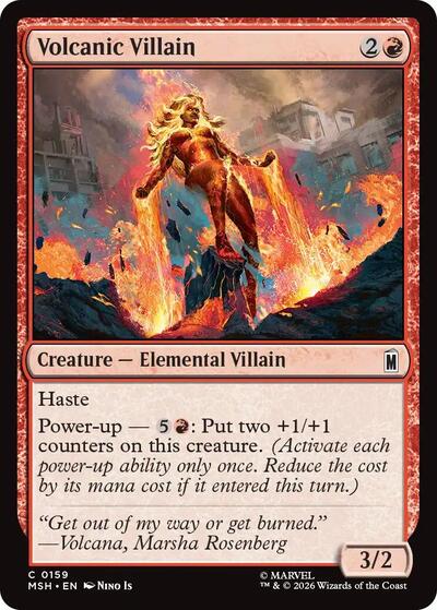 Volcanic Villain Marvel Super Heroes MSH #159 (Common) Magic: The Gathering: