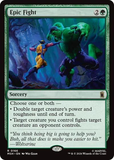 Epic Fight MSH #166 (Near Mint Rare) Magic: The Gathering: Marvel Super Heroes