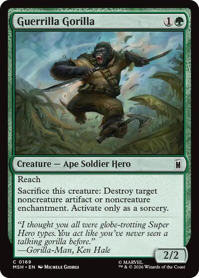 Guerrilla Gorilla MSH #169 (Near Mint Common) Magic: The Gathering: Marvel Super Heroes