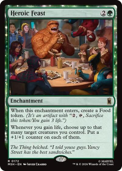 Heroic Feast MSH #172 (Near Mint Rare) Magic: The Gathering: Marvel Super Heroes